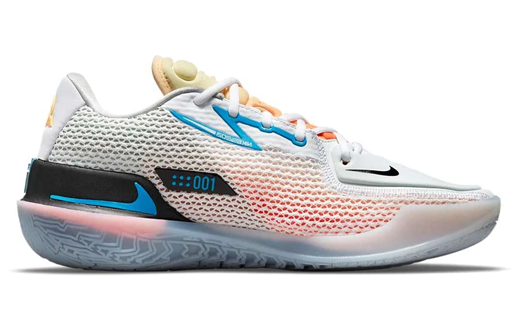 商品[国内直发] NIKE|Air Zoom G.T. Cut 1 圆头系带 低帮  Air Zoom 篮球鞋 男女同款 白蓝橙 国外版,价格¥5072,第3张图片详细描述