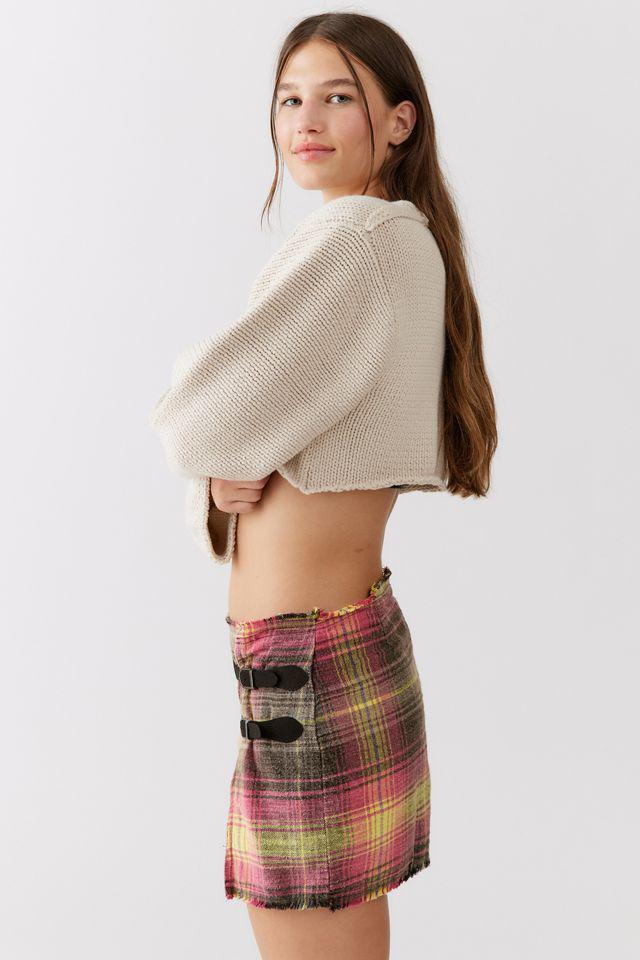 商品Urban Outfitters|UO Heather Flannel Low-Rise Mini Skirt,价格¥142,第7张图片详细描述