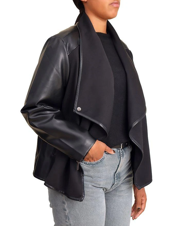 商品Bagatelle|Faux Leather Mixed Media Jacket,价格¥470,第3张图片详细描述