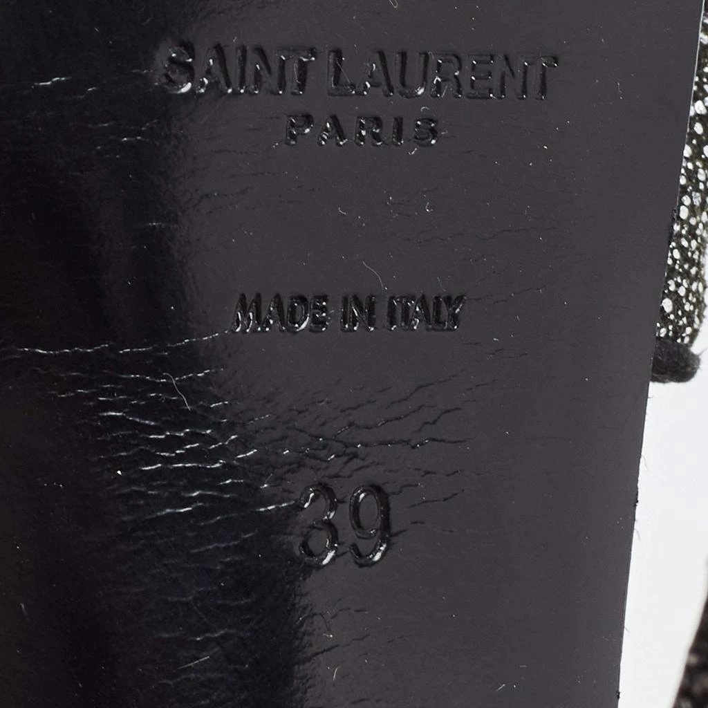 Saint Laurent Two Tone Glitter Suede Tribute Sandals Size 39 商品