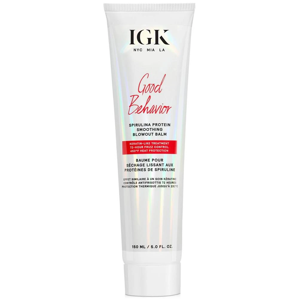 商品IGK Hair|Good Behavior Spirulina Protein Smoothing Blowout Balm,价格¥254,第1张图片