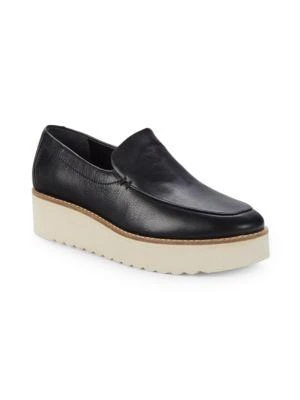商品Vince|​Zeta-B Leather Slip-On Wedges,价格¥866,第2张图片详细描述