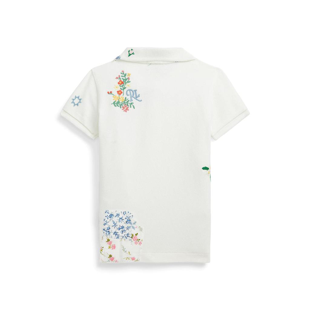 Embroidered Stretch Mesh Polo Shirt (Little Kids)商品第2张图片规格展示