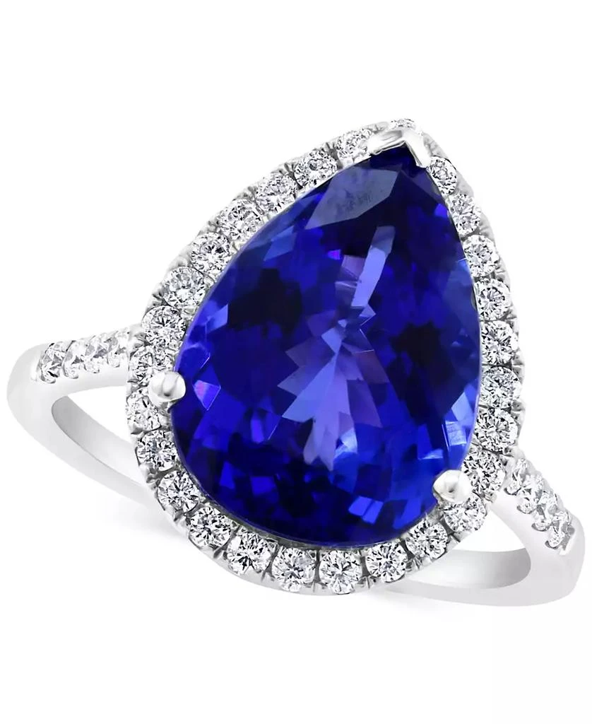 EFFY® Tanzanite (6 ct. t.w.) & Diamond (3/8 ct. t.w.) Halo Ring in 14k White Gold 商品