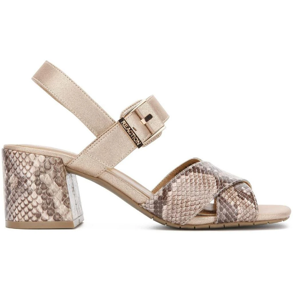 商品Kenneth Cole|Kenneth Cole Reaction Womens MIX Cross Faux Leather Ankle Strap Heels,价格¥76,第2张图片详细描述
