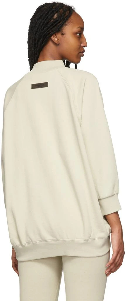 商品Essentials|Beige Three-Quarter Sleeve '1977' Sweatshirt,价格¥464,第3张图片详细描述