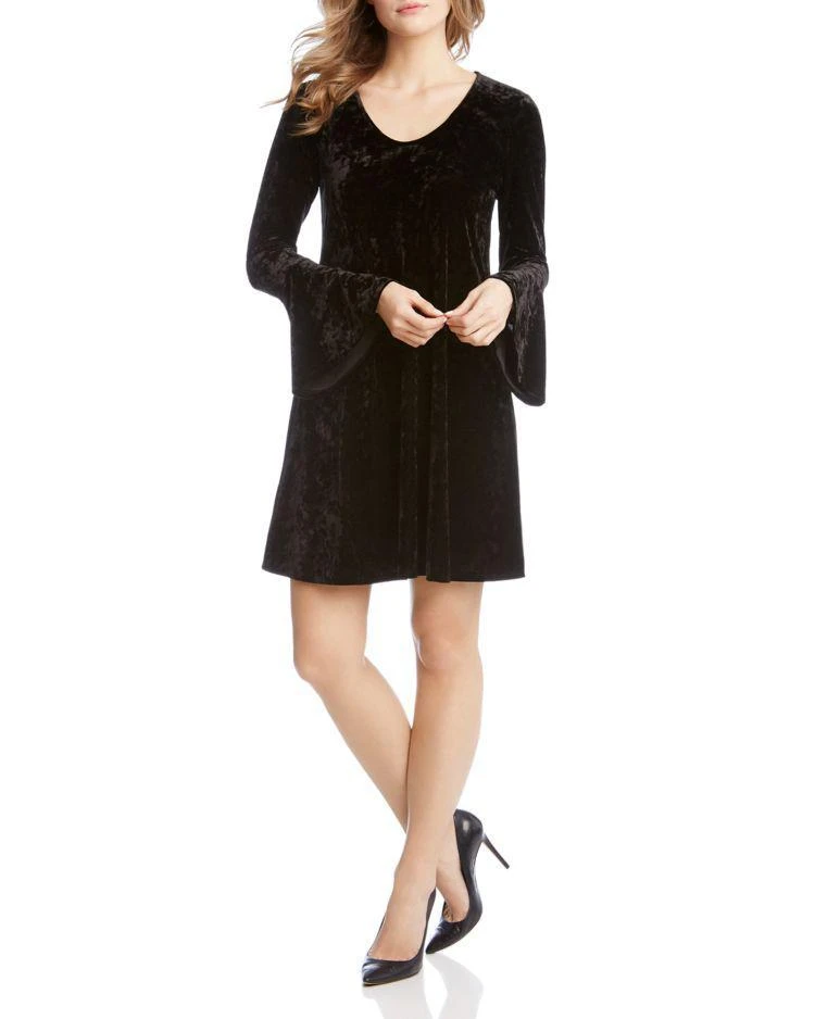 商品Karen Kane|Velvet Bell-Sleeve Dress,价格¥589,第1张图片