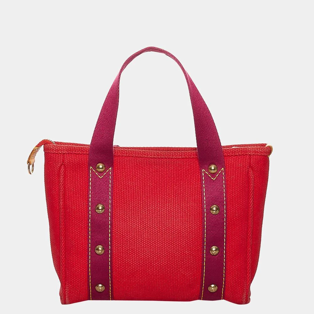 商品[二手商品] Louis Vuitton|Louis Vuitton Purple/Red Antigua Cabas PM,价格¥4591,第3张图片详细描述
