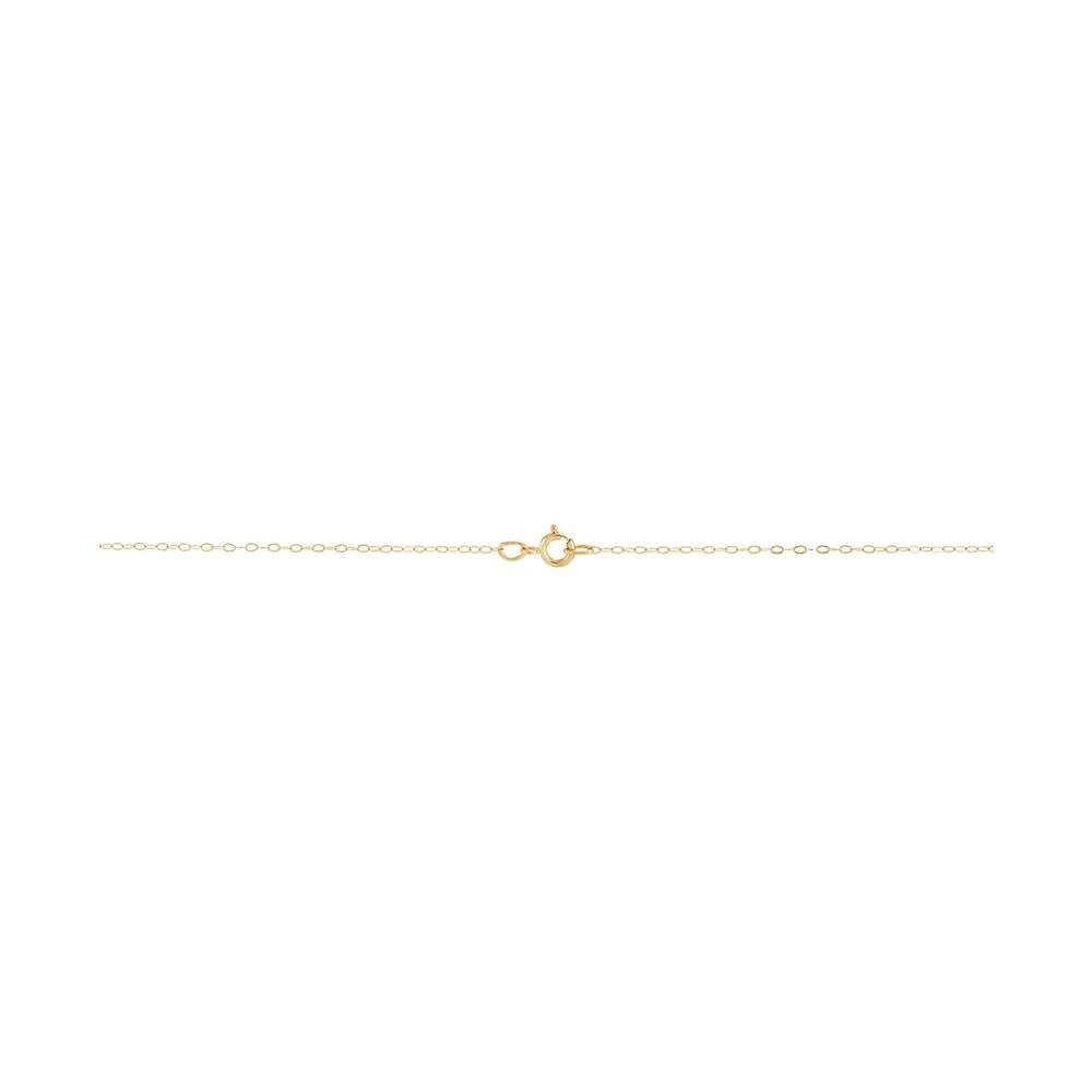 商品Macy's|Hammered Cable Link 14" Chain Necklace in 10k Gold, Created for Macy's,价格¥226,第2张图片详细描述
