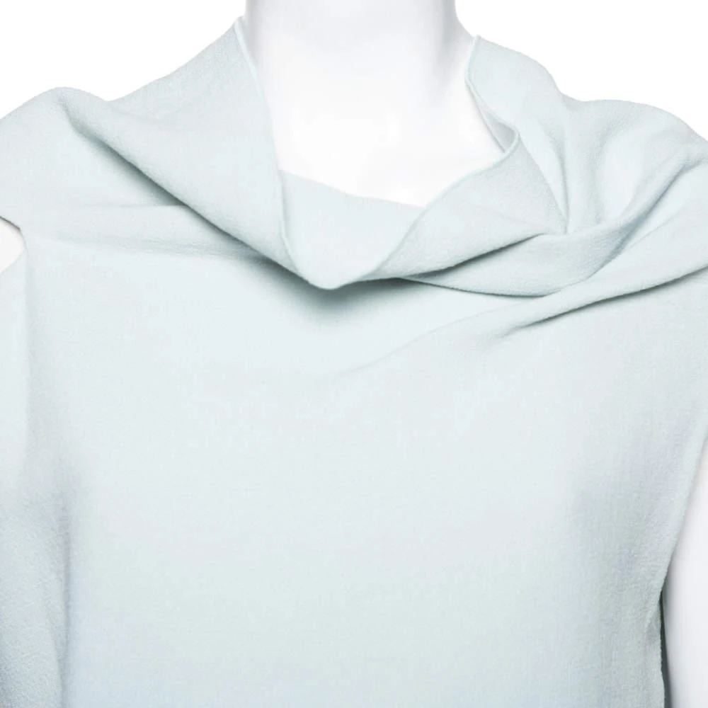 商品[二手商品] ROLAND MOURET|Roland Mouret Mint Green Wool Back Ruffle Detailed Top Skirt Suits M,价格¥2162,第4张图片详细描述