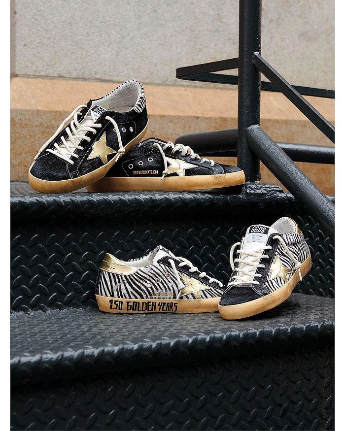 商品Golden Goose|Women's Super-Star Zebra Stripe Calf Hair Low Top Sneakers - 150th Anniversary Exclusive,价格¥5112,第3张图片详细描述