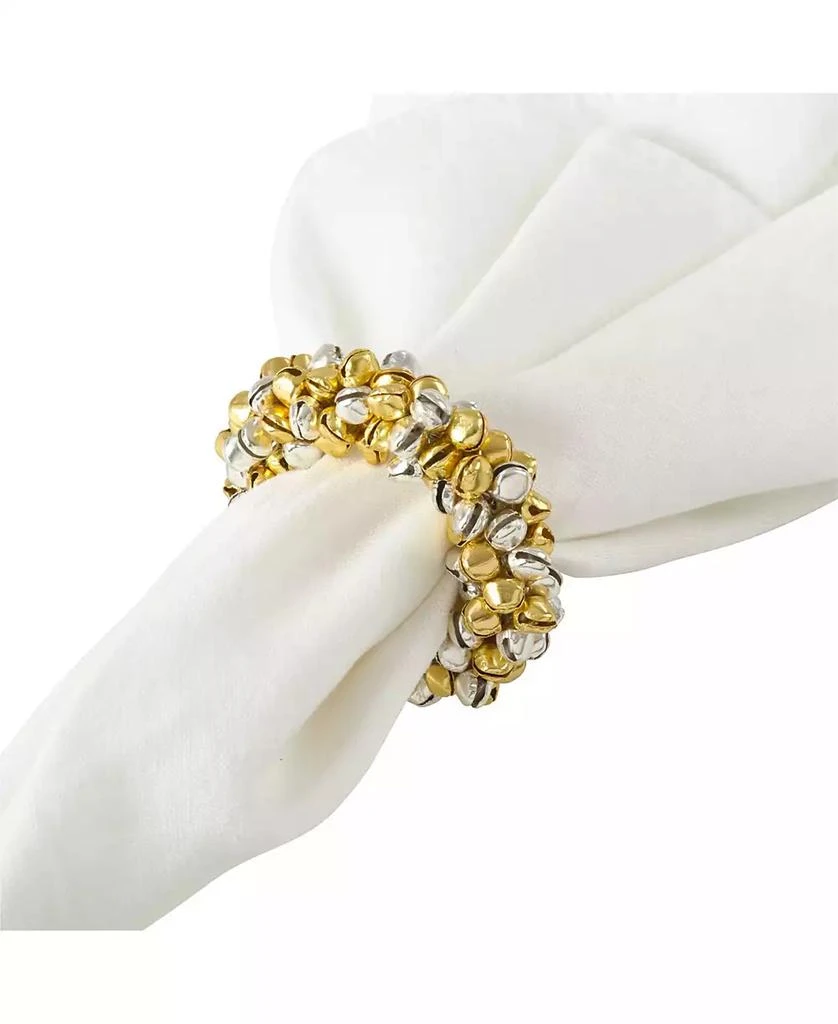 商品Saro Lifestyle|Petite Jingle Bell Napkin Ring, Set of 4,价格¥298,第3张图片详细描述