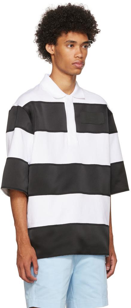 商品AMI|Black & White Organic Cotton Polo,价格¥1281,第4张图片详细描述