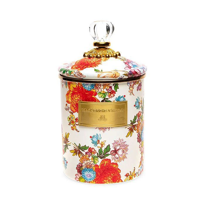 商品MacKenzie-Childs|Flower Market Medium Canister - White,价格¥820,第1张图片