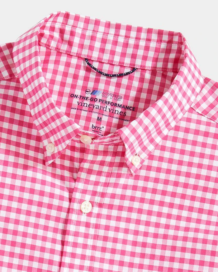 商品Vineyard Vines|Gingham On-The-Go brrr° Classic Fit Shirt,价格¥286,第3张图片详细描述