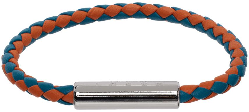 Blue & Orange Braided Bracelet商品第2张图片规格展示