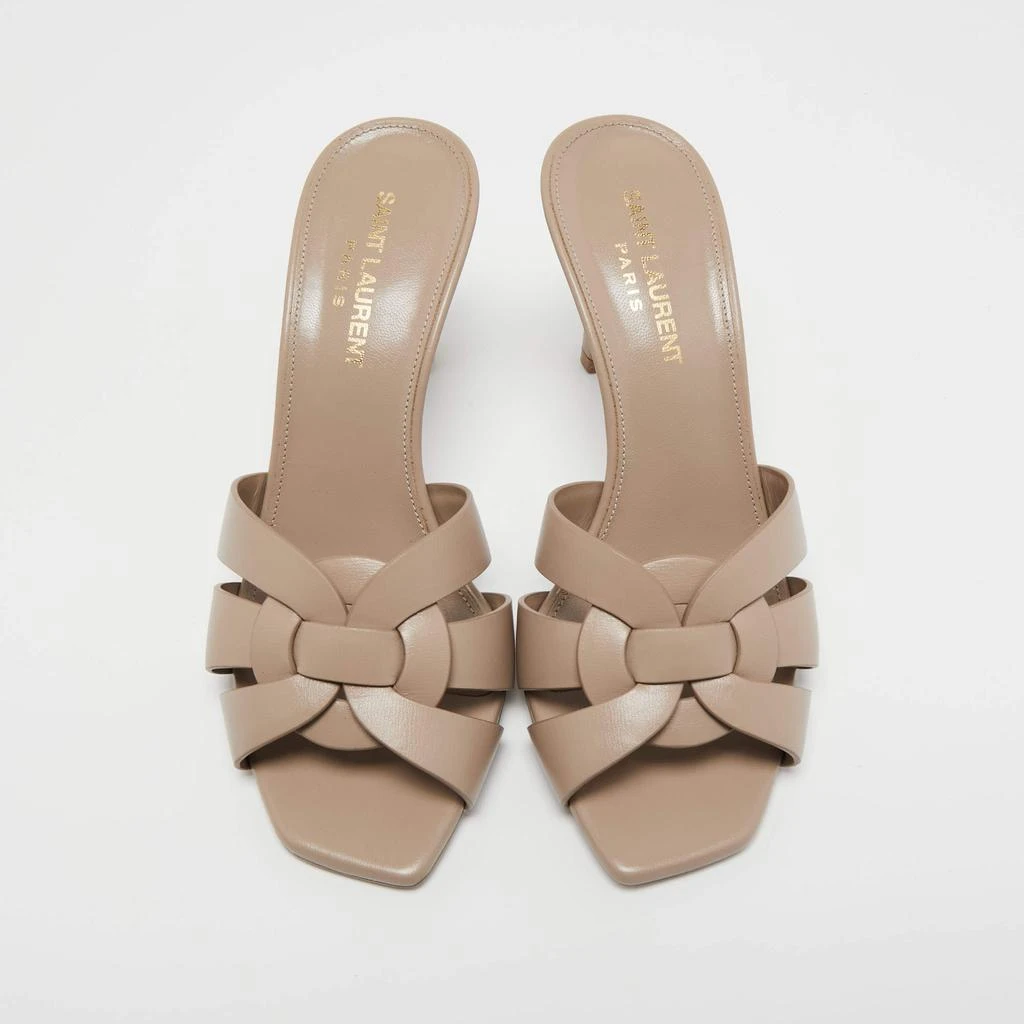 商品[二手商品] Yves Saint Laurent|Yves Saint Laurent Beige Leather Tribute Sandals Size 36,价格¥4042,第3张图片详细描述