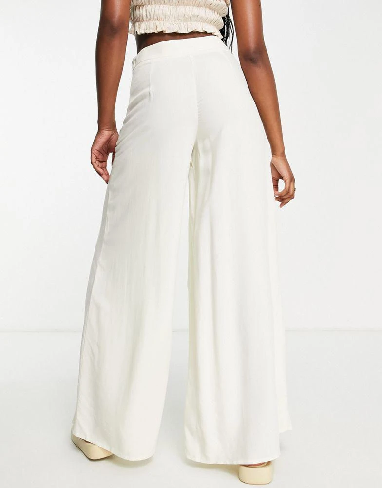 商品ASOS|ASOS DESIGN palazzo trouser in stone,价格¥205,第2张图片详细描述