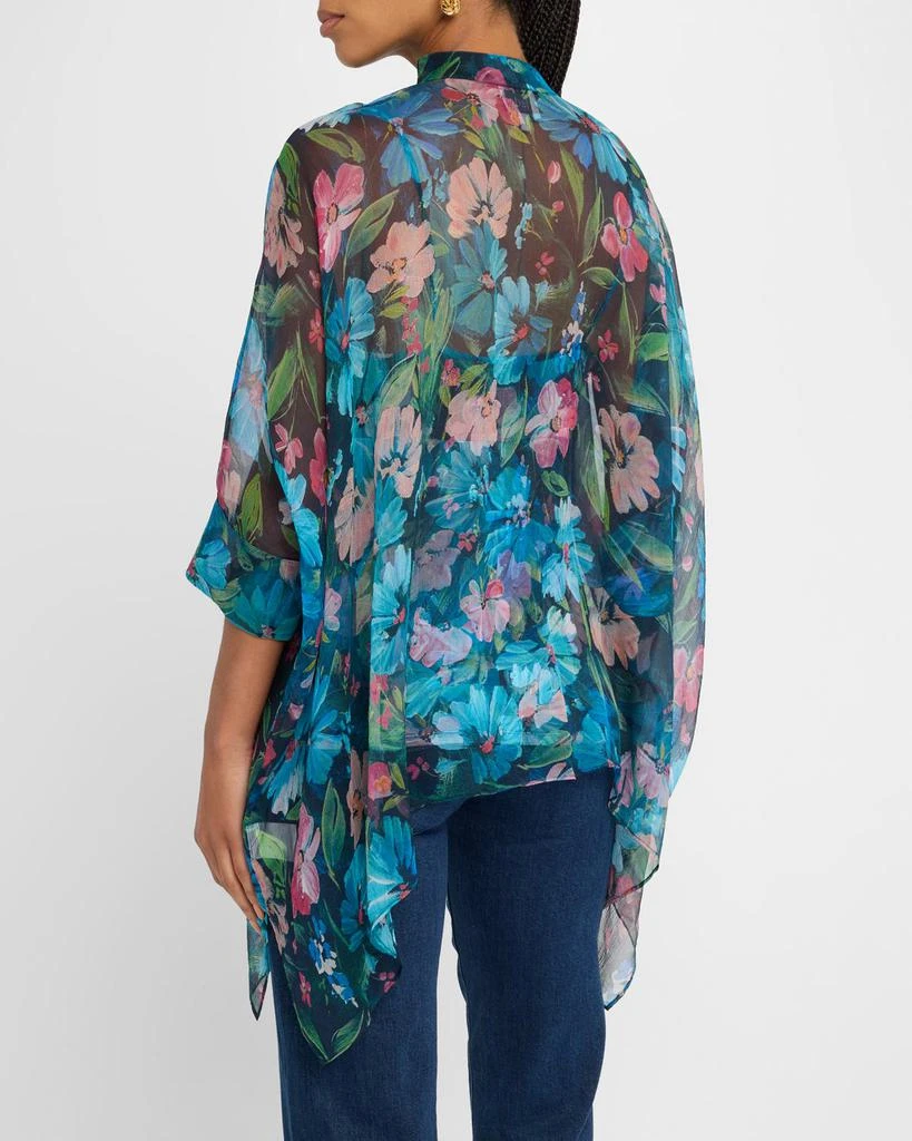 商品Johnny Was|Katia Oversized Floral-Print Chiffon Blouse,价格¥2471,第3张图片详细描述