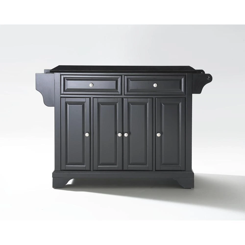 商品Crosley Furniture|Lafayette Granite Top Full Size Kitchen Island/Cart Black/Black,价格¥5631,第4张图片详细描述