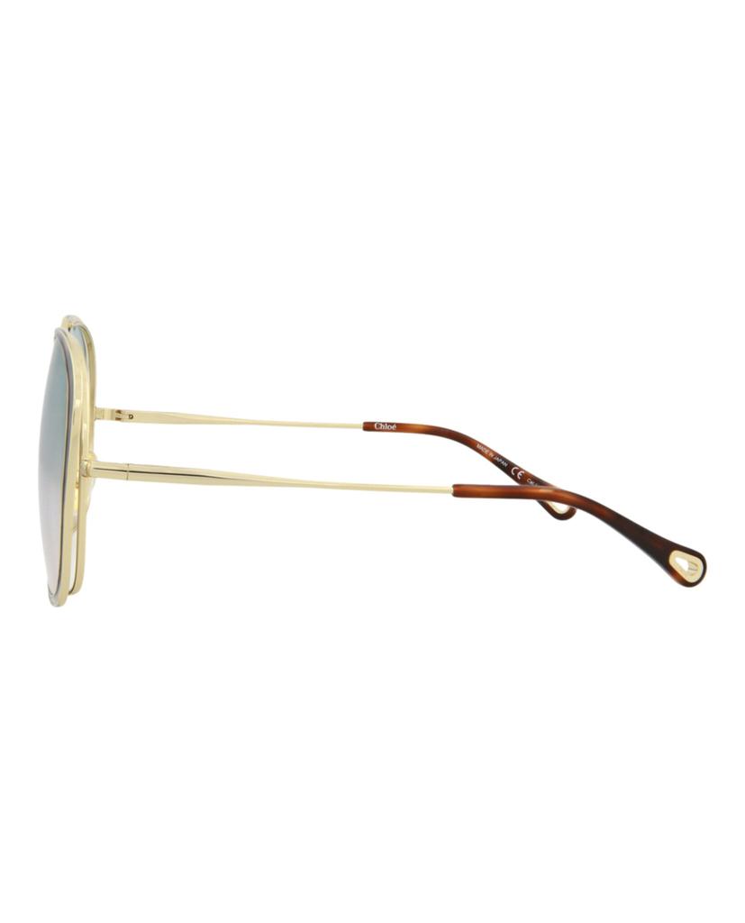 Round-Frame Metal Sunglasses商品第3张图片规格展示