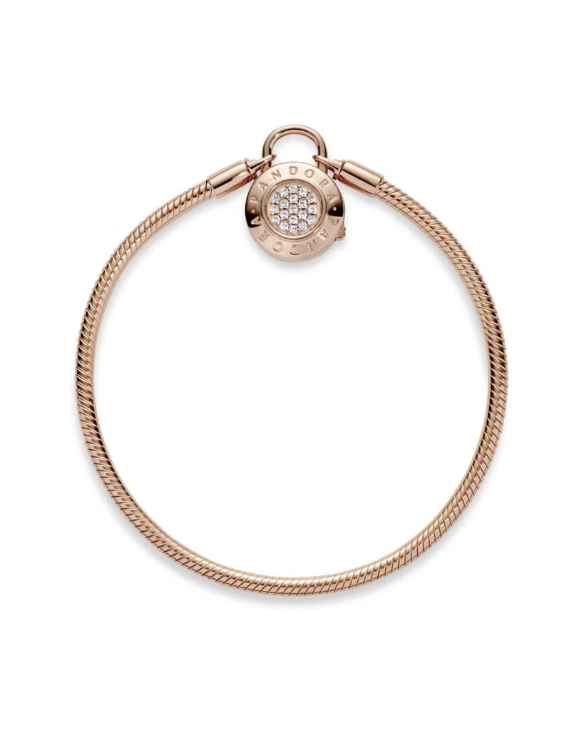 商品PANDORA|Pandora 14K Plated CZ Signature Padlock Bracelet,价格¥957,第3张图片详细描述