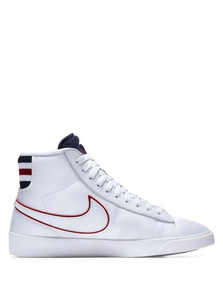 商品NIKE|Blazer Mid Premium Leather and Satin Sneakers,价格¥331,第1张图片