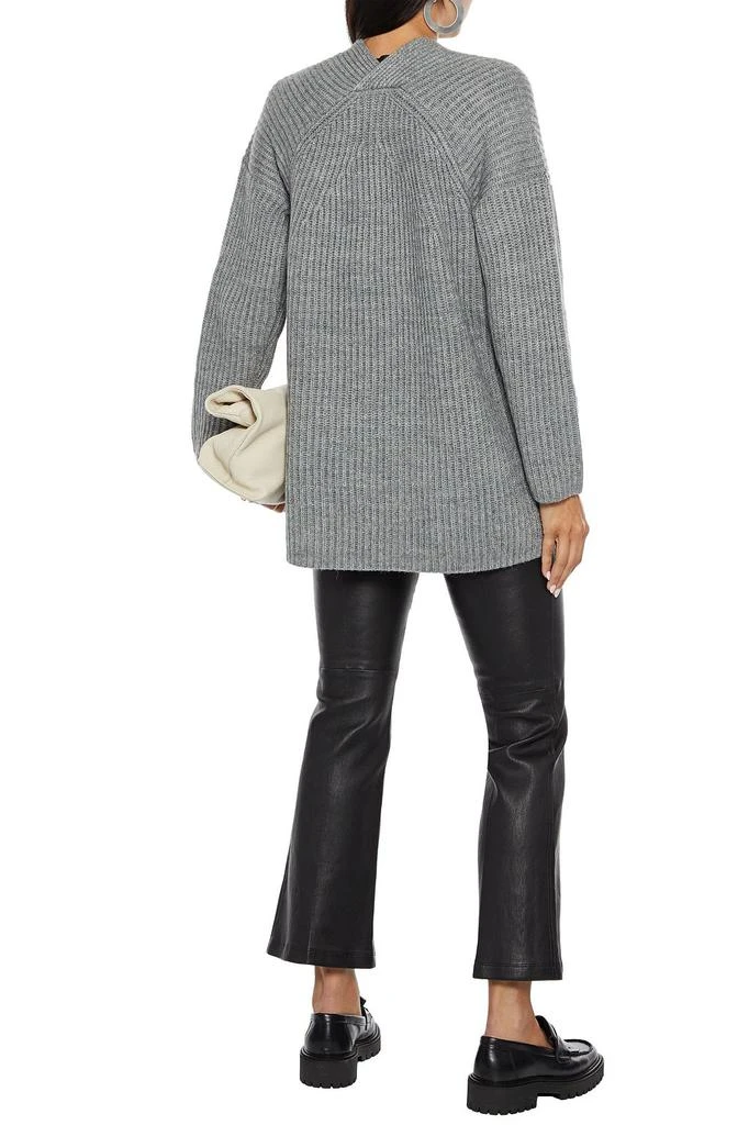 商品Vince|Ribbed mélange wool and yak-blend cardigan,价格¥664,第3张图片详细描述