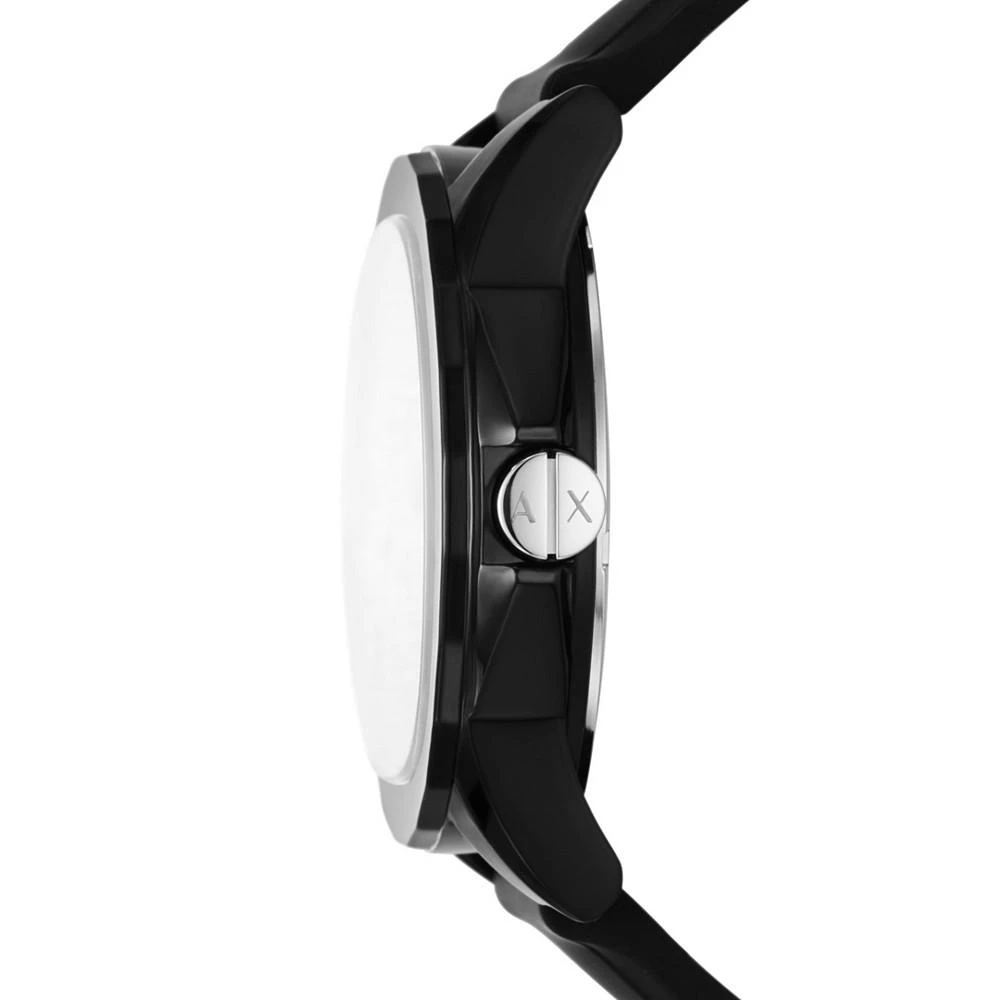 商品Armani Exchange|Women's Three-Hand Black Silicone Strap Watch, 40mm,价格¥711,第2张图片详细描述