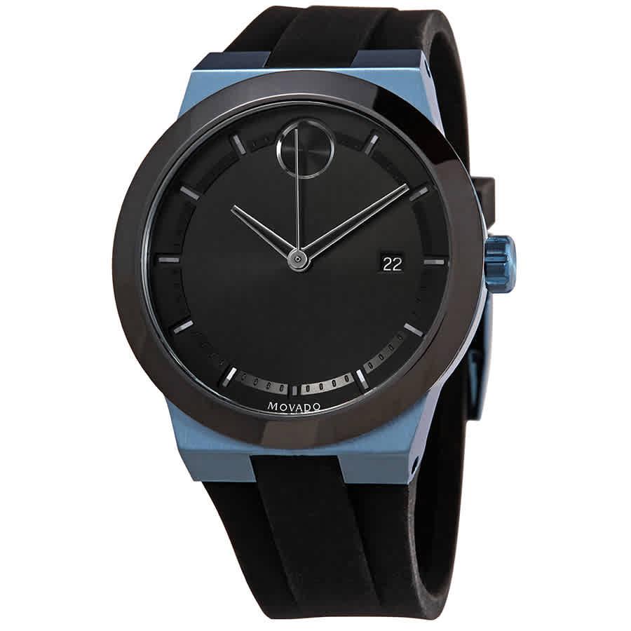 Movado Bold Quartz Black Dial Black Silicone Mens Watch 3600626商品第1张图片规格展示