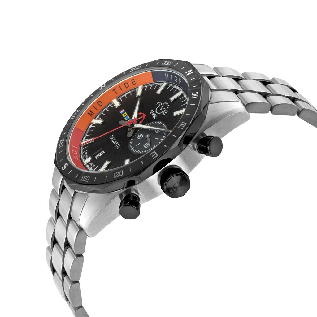 商品GV2|Men's Regatta 316L SS Case, Ceramic IPB Top Ring, Black Dial, Gray Counter, IPBK 316L Stainless Steel Bracelet Watch.,价格¥2911,第3张图片详细描述