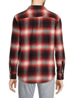 商品Calvin Klein|Long Sleeve Plaid Button Front Shirt,价格¥108,第2张图片详细描述