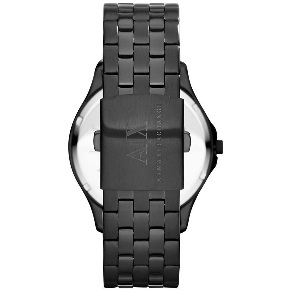 Men's Black Ion-Plated Stainless Steel Bracelet Watch 45mm AX2144商品第3张图片规格展示