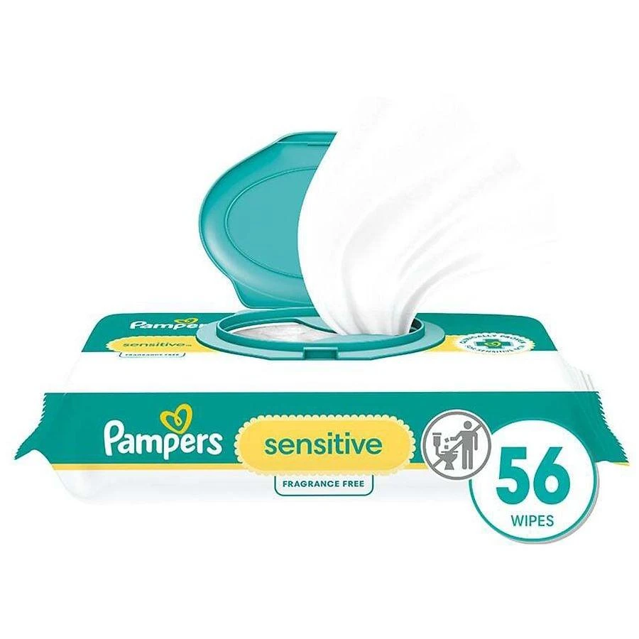 商品Pampers|Baby Wipes, Clinically Proven, Water Based, Hypoallergenic No scent, 1X Flip-Top Packs,价格¥30,第1张图片详细描述