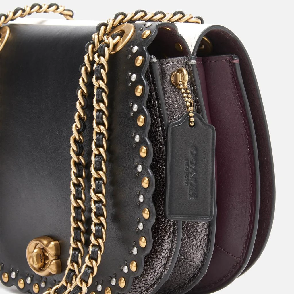 商品Coach|Coach Women's Scallop Rivets Parker Saddle Bag - Black,价格¥2454,第5张图片详细描述