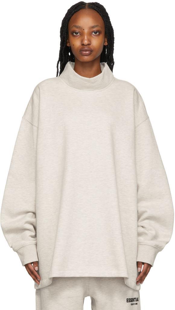 商品Essentials|Off-White Relaxed Mock Neck Sweatshirt,价格¥602,第1张图片