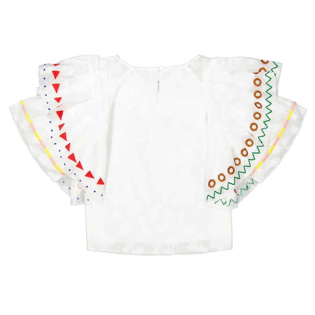 Burberry Kids White Embroidered Top, Size 4Y商品第2张图片规格展示