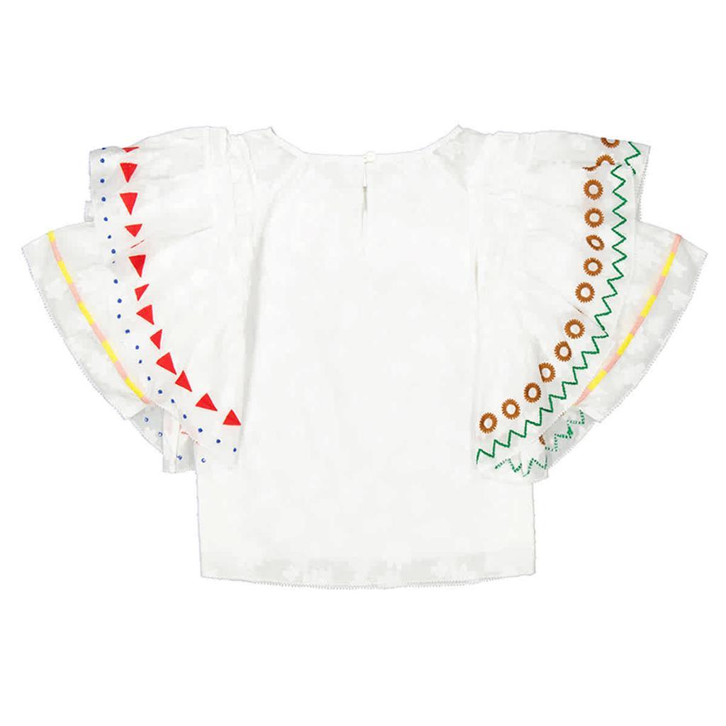 商品Burberry|Burberry Kids White Embroidered Top, Size 4Y,价格¥1995,第4张图片详细描述