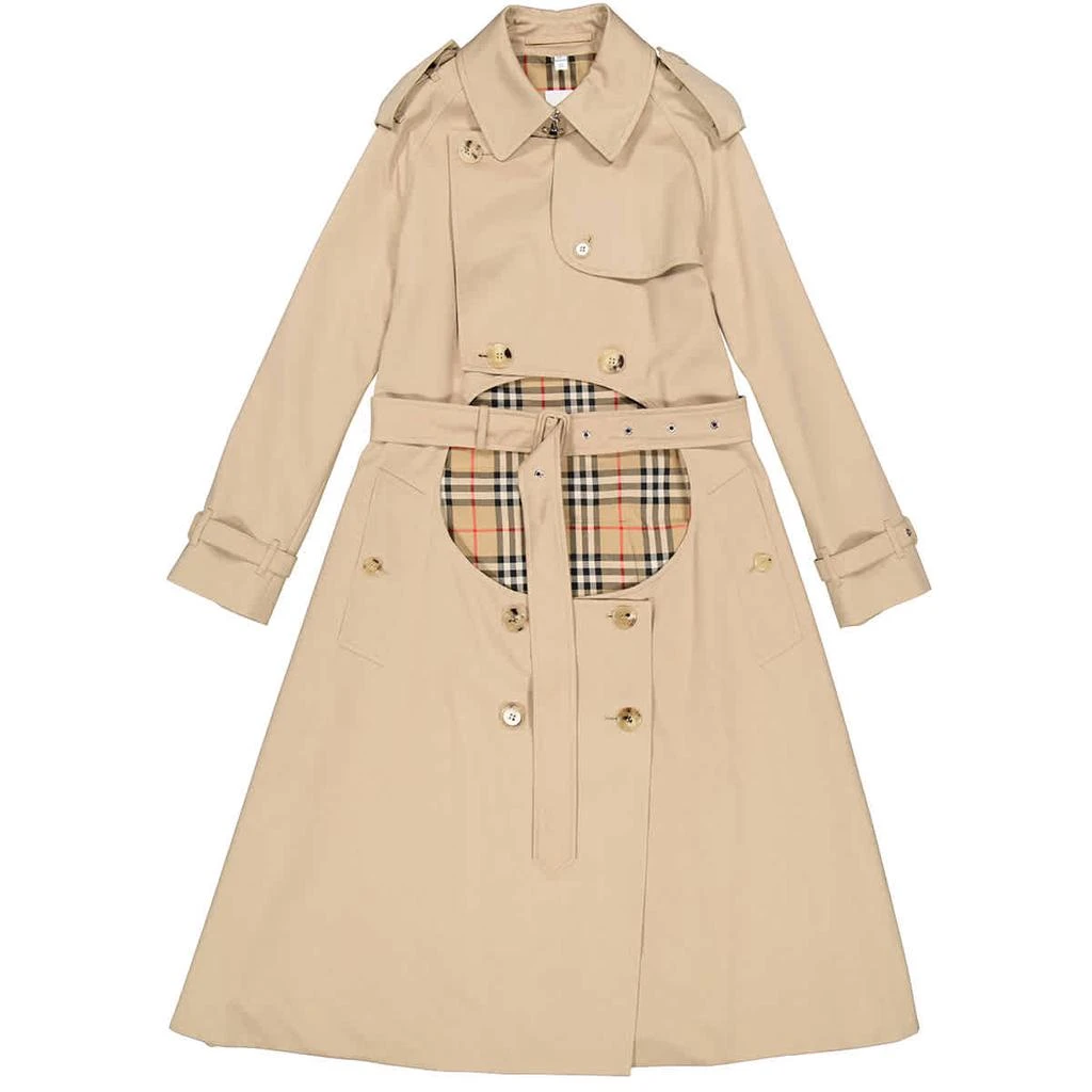 商品[国内直发] Burberry|尺码us8 Burberry Cotton Gabardine Step-through Double-breasted Trench Coat,价格¥5231,第1张图片