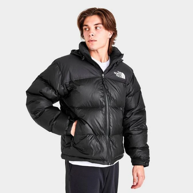 The North Face]北面21秋冬款拼接700蓬连帽羽绒服男女同款黑色价格