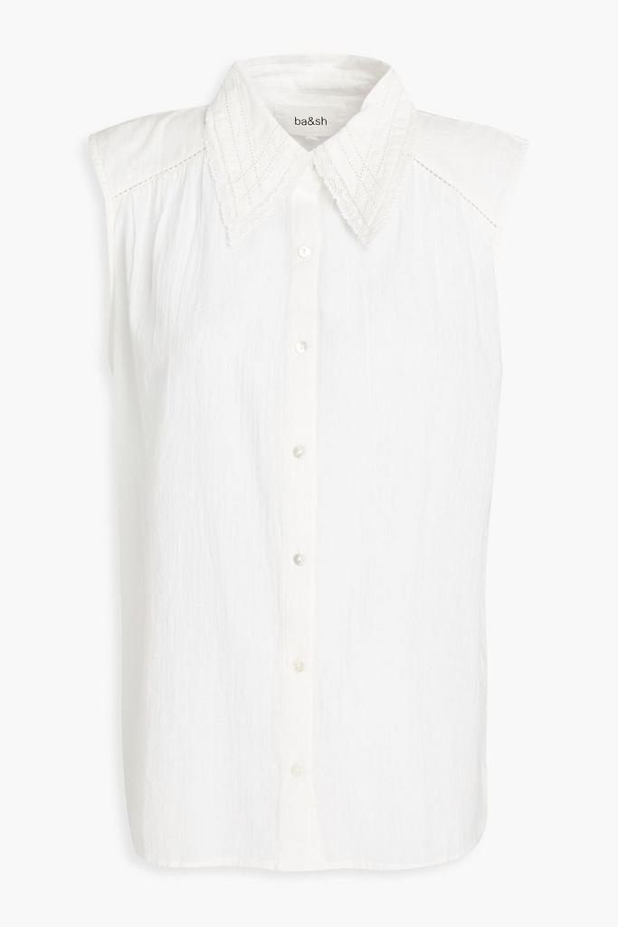 商品ba&sh|Lace-trimmed cotton-gauze top,价格¥924,第1张图片