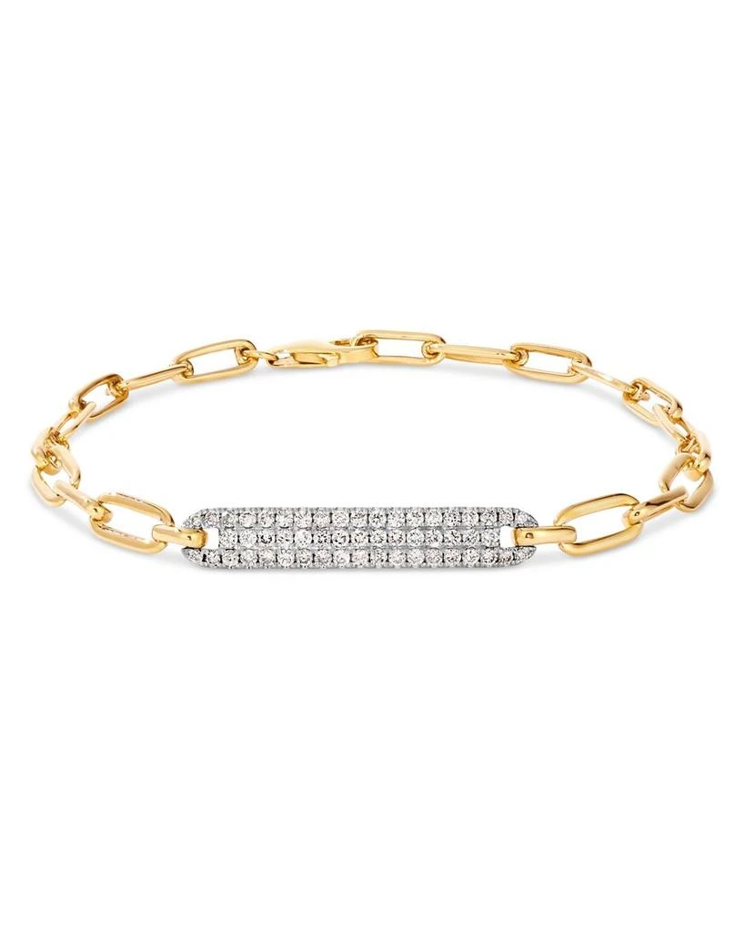 商品Bloomingdale's|Diamond Pavé Oval Link Bracelet in 14K White & Yellow Gold, 0.60 ct. t.w.,价格¥21566,第1张图片