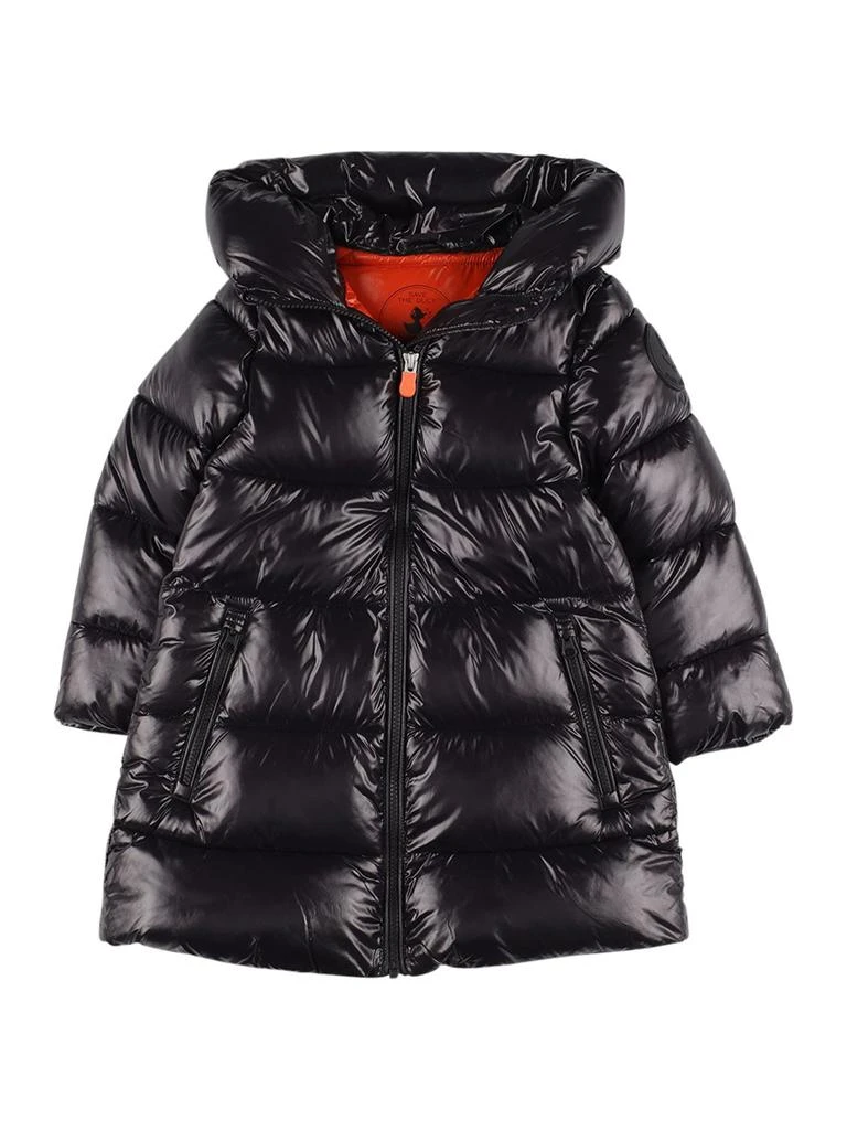 商品Save The Duck|Midi Hooded Nylon Laqué Puffer Coat,价格¥2070,第1张图片