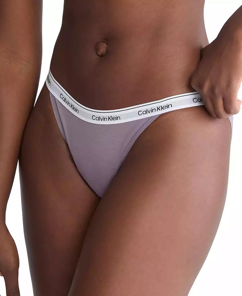 商品Calvin Klein|Women's 5-Pk. Modern Logo String Bikini Underwear QD5223,价格¥224,第3张图片详细描述