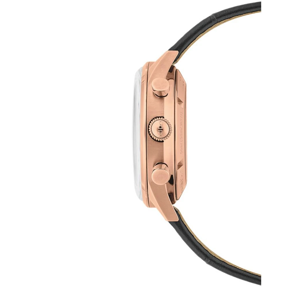 商品MIDO|Men's Swiss Automatic Chronograph Multifort Black Leather Strap Watch 42mm,价格¥18740,第2张图片详细描述