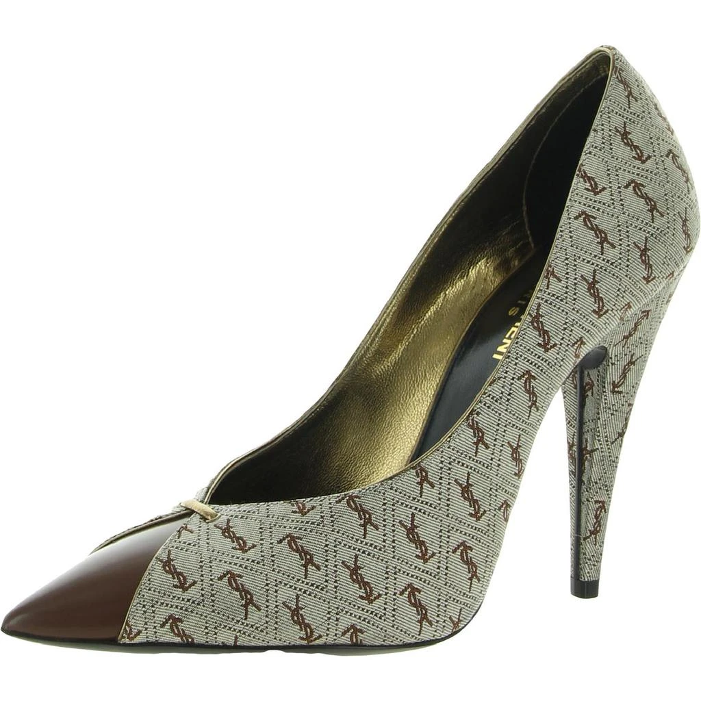 商品Yves Saint Laurent|Saint Laurent Womens Lola Leather Toe Cap Pumps,价格¥2483,第1张图片