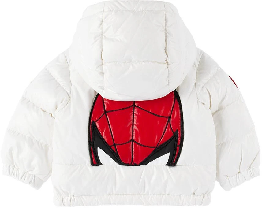 商品Moncler|Baby White Narzin Spider-Man Down Jacket,价格¥5522,第2张图片详细描述