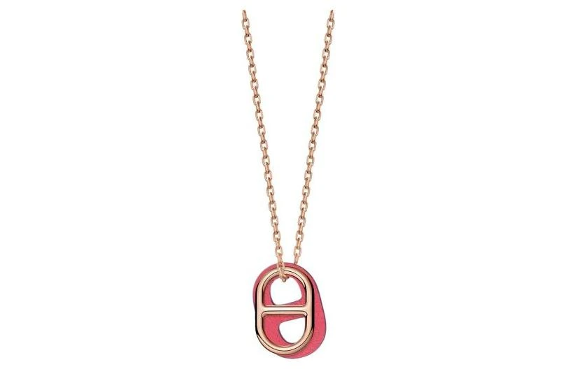 商品[国内直发] Hermes|爱马仕  猪鼻子 项链 女款 玫瑰金色,价格¥4236,第1张图片