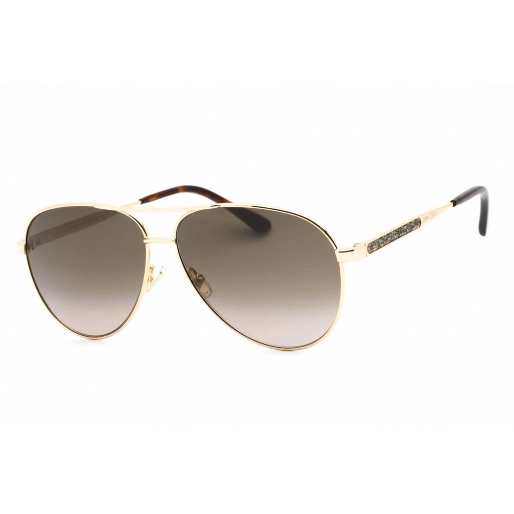 商品Jimmy Choo|Jimmy Choo Women's Sunglasses - Gold/Havana Metal Aviator Frame | JIMENA/S 006J HA,价格¥493,第1张图片