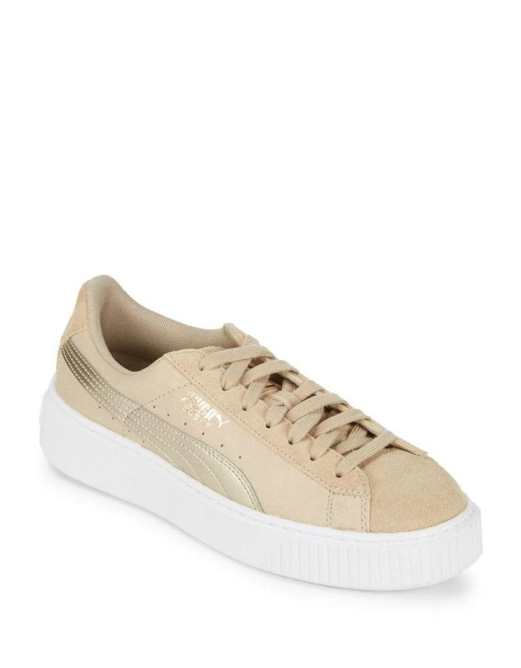 商品Puma|Lace-Up Suede Sneakers,价格¥827,第1张图片